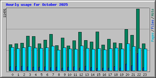Hourly usage for October 2025
